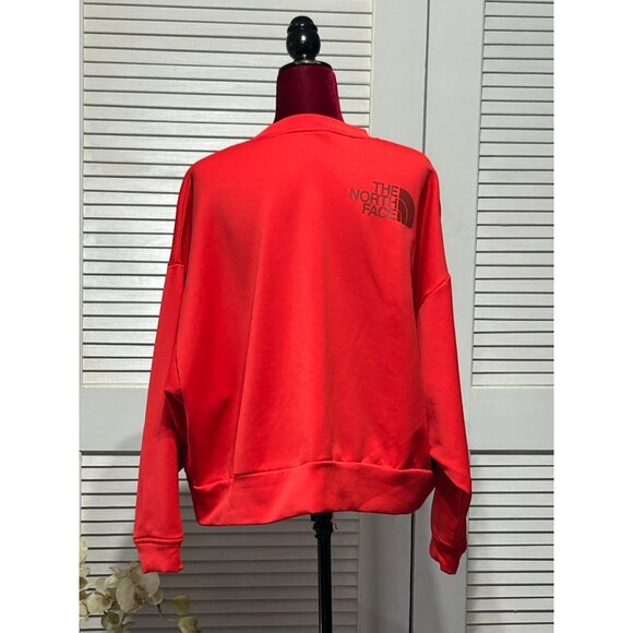 The North Face Women's Orange Horizon Performance Crewneck Sweatshirt Sz XL 3056 - Picture 6 of 14